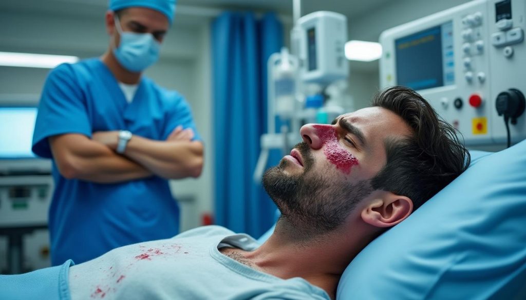 un chroniqueur de l'émission d'hanouna a été hospitalisé après avoir reçu un coup violent de la part d'un autre chroniqueur lors du tournage.